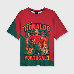 Женская футболка оверсайз Криштиану Роналду сборная Португалии 7