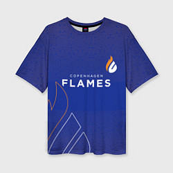 Женская футболка оверсайз Форма Copenhagen Flames