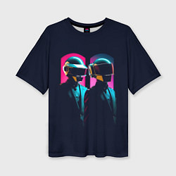 Женская футболка оверсайз Daft Punk - One more time