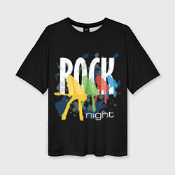 Женская футболка оверсайз Rock Night