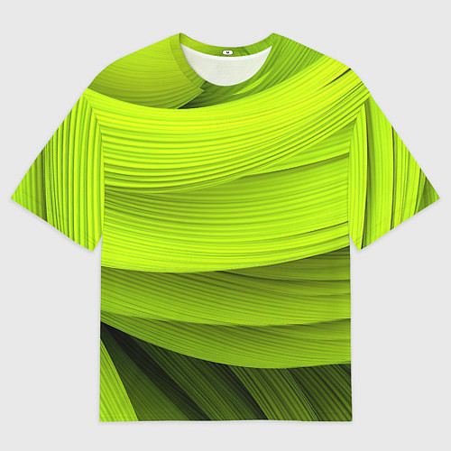 Женская футболка оверсайз Зеленый абстрактный фон / 3D-принт – фото 1
