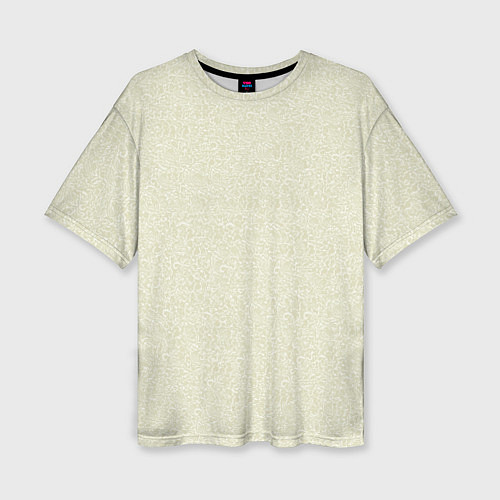 Женская футболка оверсайз Текстура ажурный оливковый / 3D-принт – фото 1