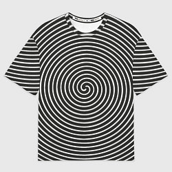 Футболка оверсайз женская Оптическая иллюзия спираль, цвет: 3D-принт