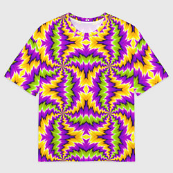 Футболка оверсайз женская Красочная иллюзия вращения, цвет: 3D-принт