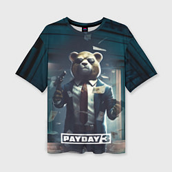 Женская футболка оверсайз Payday 3 bear