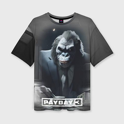 Женская футболка оверсайз Payday 3 big gorilla / 3D-принт – фото 1