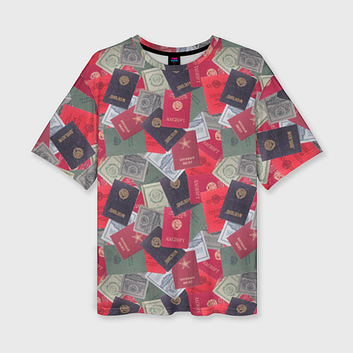 Женская футболка оверсайз Документы Советского Союза / 3D-принт – фото 1