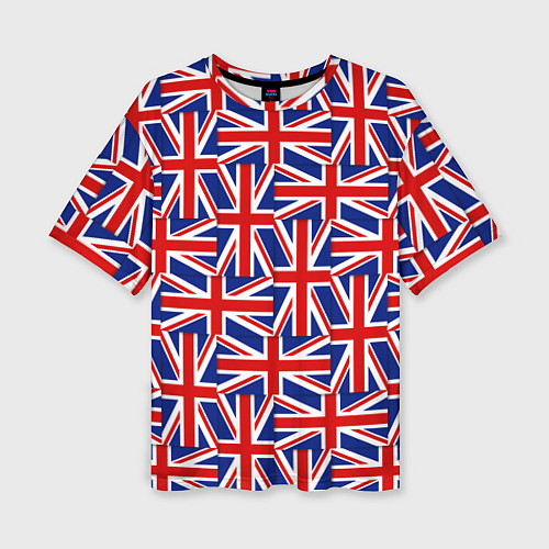 Женская футболка оверсайз Флаги Великобритании / 3D-принт – фото 1