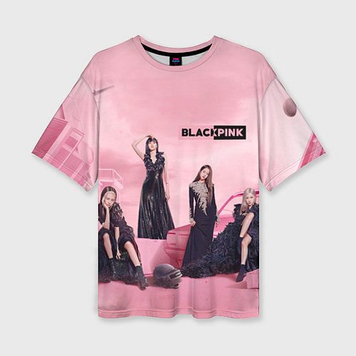 Женская футболка оверсайз Blackpink poster / 3D-принт – фото 1