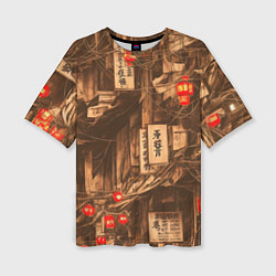 Женская футболка оверсайз Китайский квартал