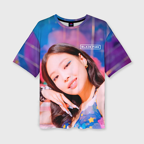 Женская футболка оверсайз BlackPink Gorgeous Jennie / 3D-принт – фото 1