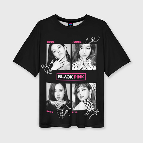 Женская футболка оверсайз Blackpink K-pop girl / 3D-принт – фото 1
