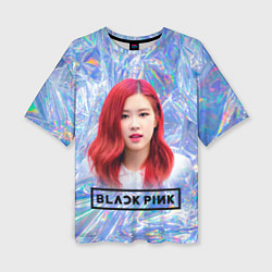 Женская футболка оверсайз Blackpink Rose