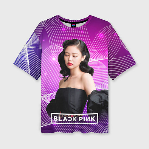 Женская футболка оверсайз BlackPink Jennie / 3D-принт – фото 1