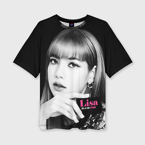 Женская футболка оверсайз Blackpink Lisa Business card / 3D-принт – фото 1