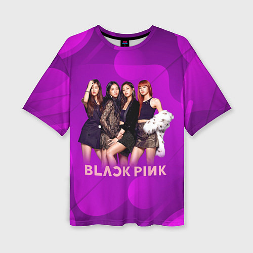 Женская футболка оверсайз K-pop Blackpink girls / 3D-принт – фото 1