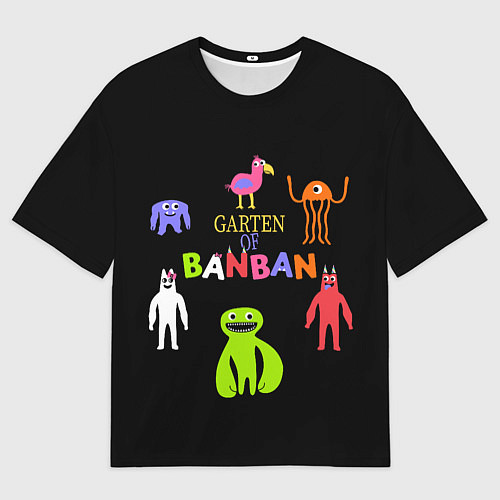 Женская футболка оверсайз Детский сад Банбана персонажи / 3D-принт – фото 1