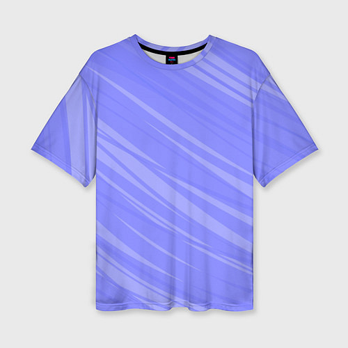 Женская футболка оверсайз Диагональные полосы сиреневый / 3D-принт – фото 1