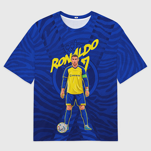 Женская футболка оверсайз Криштиану Роналду Аль Наср / 3D-принт – фото 1