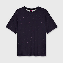 Женская футболка оверсайз Абстракция ночь тёмно-фиолетовый