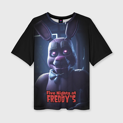 Женская футболка оверсайз Five Nights at Freddys Bonnie / 3D-принт – фото 1