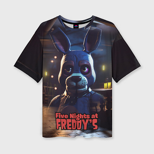 Женская футболка оверсайз Five Nights at Freddys Bonnie / 3D-принт – фото 1