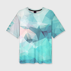 Женская футболка оверсайз Небо из геометрических кристаллов