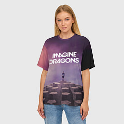 Футболка оверсайз женская Imagine Dragons обложка альбома Night Visions, цвет: 3D-принт — фото 2
