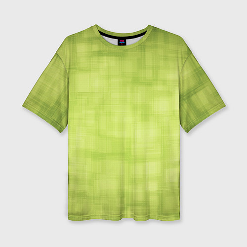 Женская футболка оверсайз Green and square / 3D-принт – фото 1