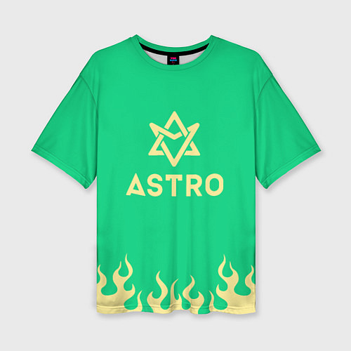 Женская футболка оверсайз Astro fire / 3D-принт – фото 1