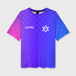 Футболка оверсайз женская Astro pattern, цвет: 3D-принт