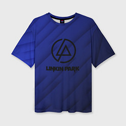 Женская футболка оверсайз Linkin park лого градиент