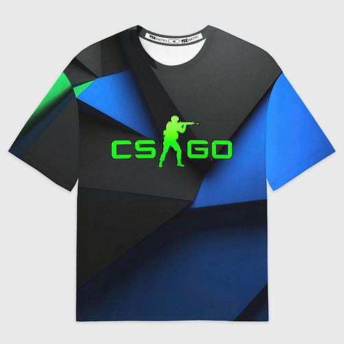 Женская футболка оверсайз CS GO standart abstract / 3D-принт – фото 1