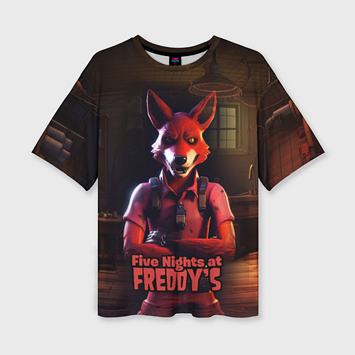 Женская футболка оверсайз Five Nights at Freddys Mangle / 3D-принт – фото 1