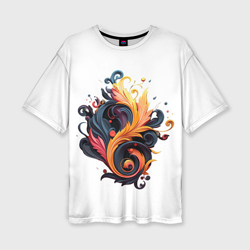 Женская футболка оверсайз Пламя феникса / 3D-принт – фото 1
