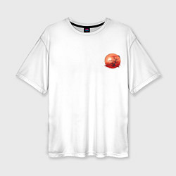 Женская футболка оверсайз Сакура в Огне Заката