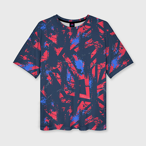 Женская футболка оверсайз Спортивный абстрактный фон / 3D-принт – фото 1