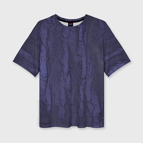 Женская футболка оверсайз Синяя кора / 3D-принт – фото 1