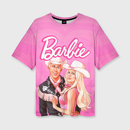 Женская футболка оверсайз Барби и Кен Фильм / 3D-принт – фото 1