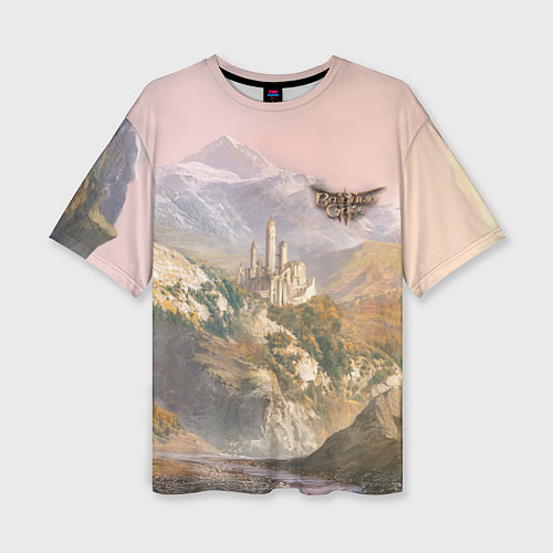 Женская футболка оверсайз Baldurs Gate 3 Castle / 3D-принт – фото 1