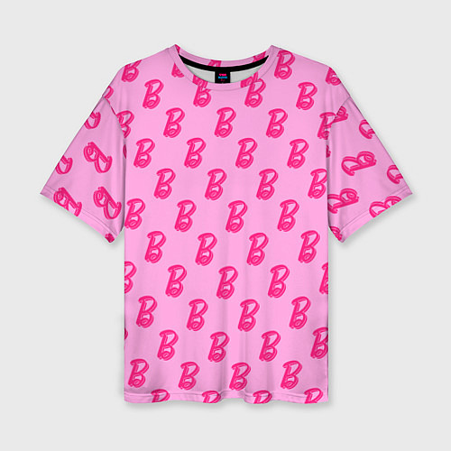 Женская футболка оверсайз Барби Фильм Текстура / 3D-принт – фото 1