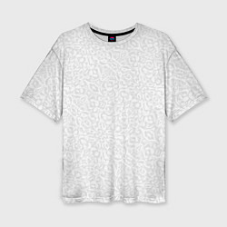 Женская футболка оверсайз Светло-серый узоры