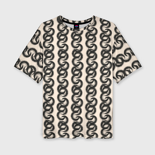 Женская футболка оверсайз Абтракция Геометрический узор в этническом стиле / 3D-принт – фото 1
