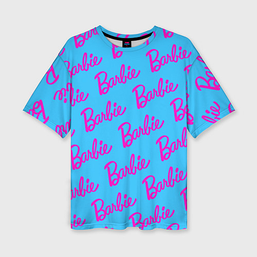 Женская футболка оверсайз Barbie pattern / 3D-принт – фото 1