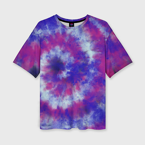 Женская футболка оверсайз Tie-Dye дизайн / 3D-принт – фото 1