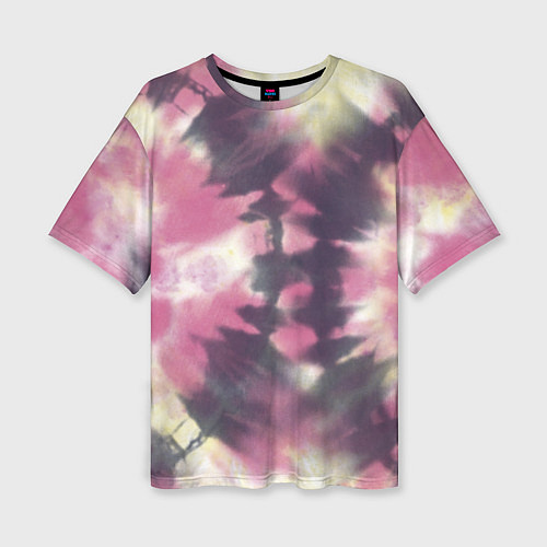 Женская футболка оверсайз Tie-Dye дизайн / 3D-принт – фото 1