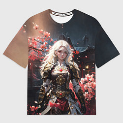 Футболка оверсайз женская Воительница в броне, цвет: 3D-принт