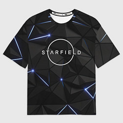 Женская футболка оверсайз Stafield logo black
