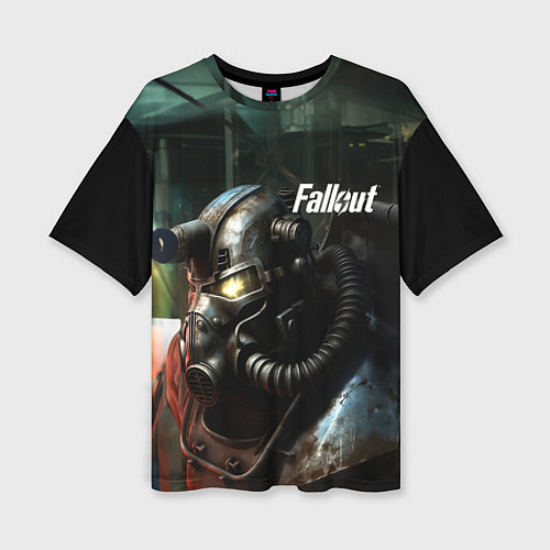 Женская футболка оверсайз Fallout dark style / 3D-принт – фото 1