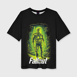 Женская футболка оверсайз Fallout game poster style